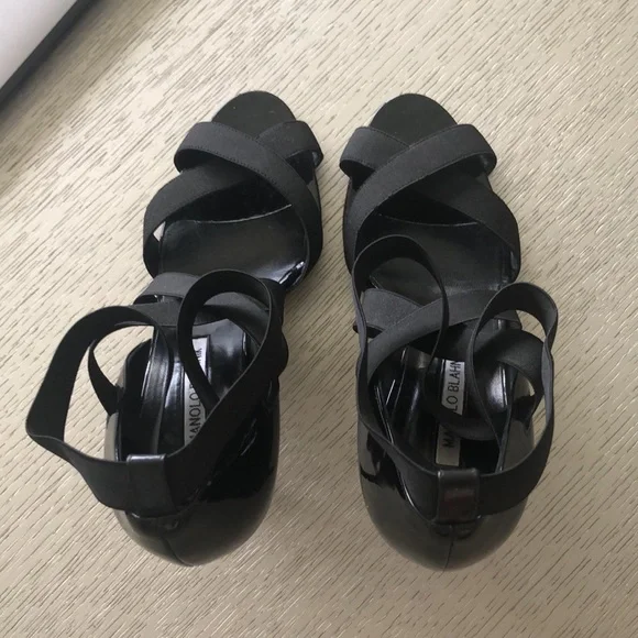 Manolo BLAHNIK pantent gladiator Shoes Size 38